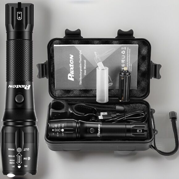 🔥PHIXTON Flashlights Rechargeable LED Powerful 5000 Lumen BNWT🔥 - Picture 1 of 7